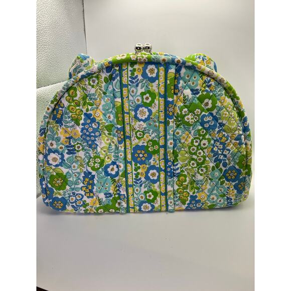 Vera Bradley Eloise English Meadow Kiss Lock Bowler Bag Shoulder Floral Spring - Picture 1 of 11